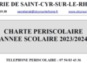 Charte Périscolaire Année Scolaire 2023/2024